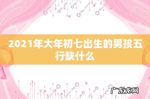 2021年大年初七出生的男孩五行缺什么