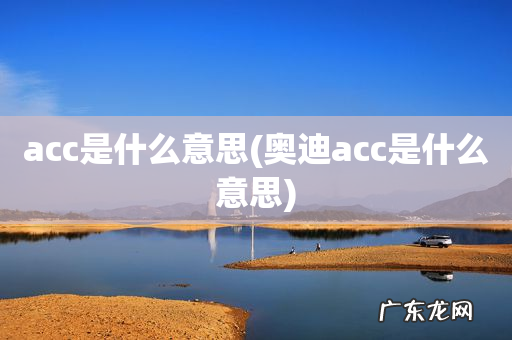 奥迪acc是什么意思 acc是什么意思