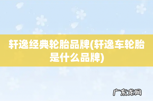 轩逸车轮胎是什么品牌 轩逸经典轮胎品牌