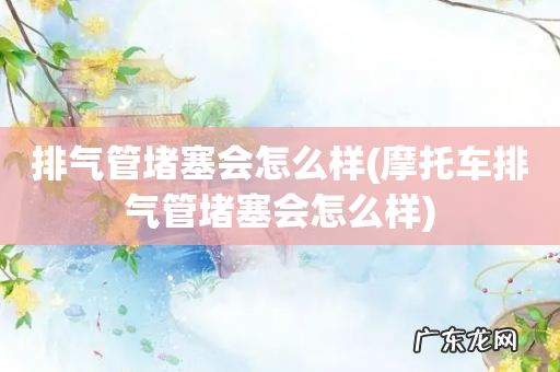 摩托车排气管堵塞会怎么样 排气管堵塞会怎么样