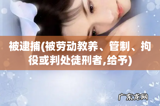 被劳动教养、管制、拘役或判处徒刑者,给予 被逮捕