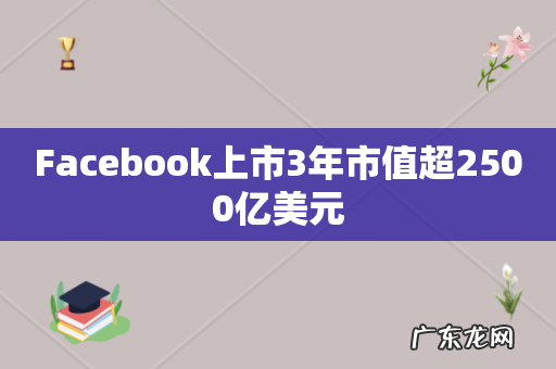 Facebook上市3年市值超2500亿美元