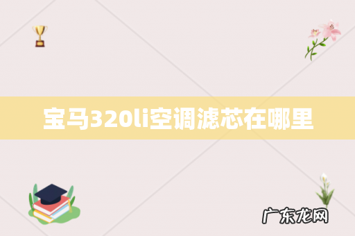 宝马320li空调滤芯在哪里