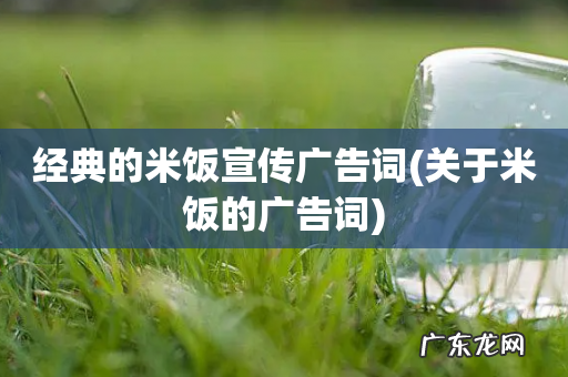 关于米饭的广告词 经典的米饭宣传广告词