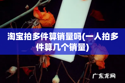一人拍多件算几个销量 淘宝拍多件算销量吗