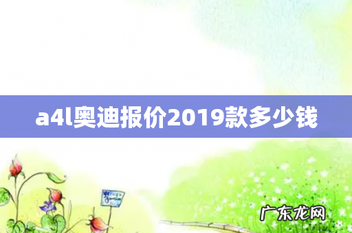 a4l奥迪报价2019款多少钱