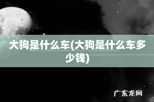 大狗是什么车多少钱 大狗是什么车