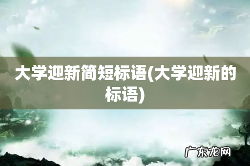 大学迎新的标语 大学迎新简短标语