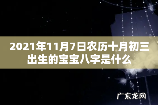 2021年11月7日农历十月初三出生的宝宝八字是什么