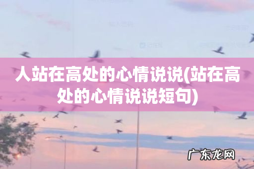 站在高处的心情说说短句 人站在高处的心情说说