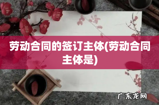 劳动合同主体是 劳动合同的签订主体