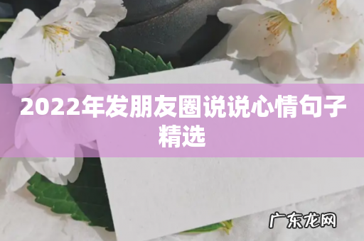 2022年发朋友圈说说心情句子精选