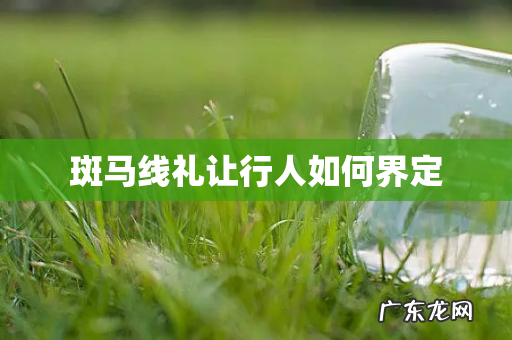 斑马线礼让行人如何界定