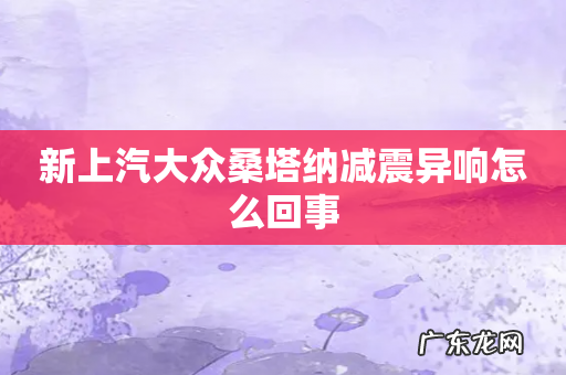 新上汽大众桑塔纳减震异响怎么回事