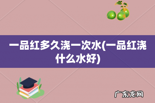 一品红浇什么水好 一品红多久浇一次水