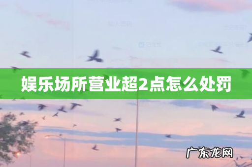 娱乐场所营业超2点怎么处罚