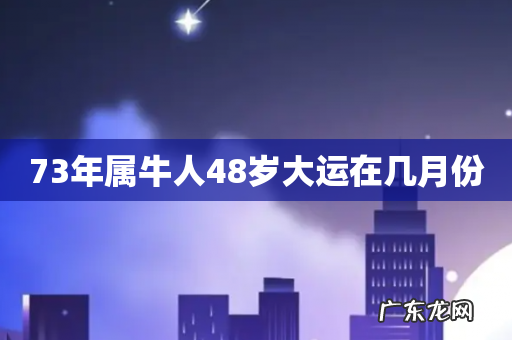 73年属牛人48岁大运在几月份