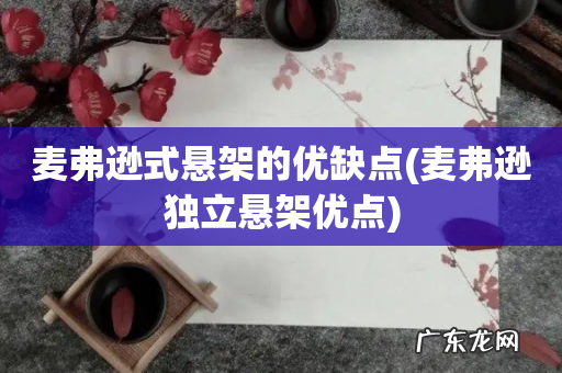 麦弗逊独立悬架优点 麦弗逊式悬架的优缺点