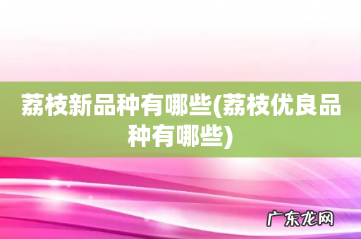 荔枝优良品种有哪些 荔枝新品种有哪些