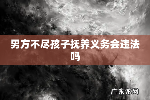 男方不尽孩子抚养义务会违法吗