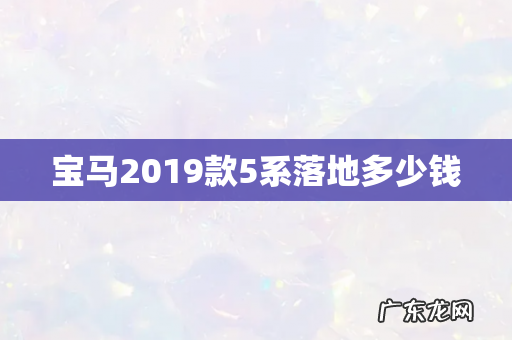 宝马2019款5系落地多少钱