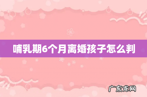 哺乳期6个月离婚孩子怎么判