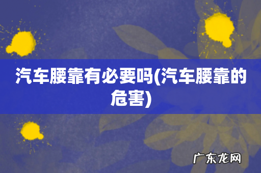 汽车腰靠的危害 汽车腰靠有必要吗