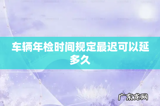 车辆年检时间规定最迟可以延多久