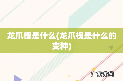 龙爪槐是什么的变种 龙爪槐是什么