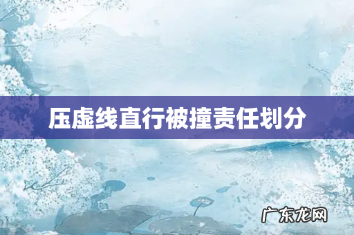 压虚线直行被撞责任划分