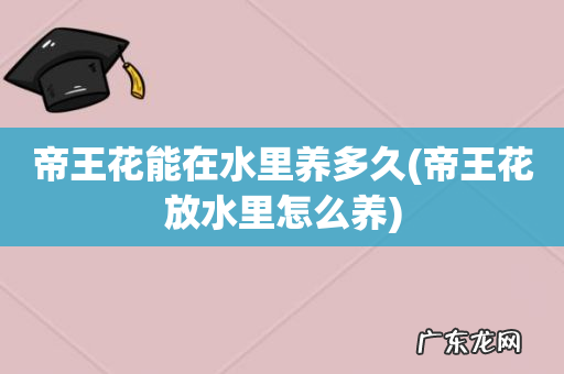 帝王花放水里怎么养 帝王花能在水里养多久