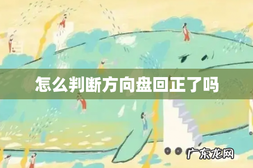 怎么判断方向盘回正了吗