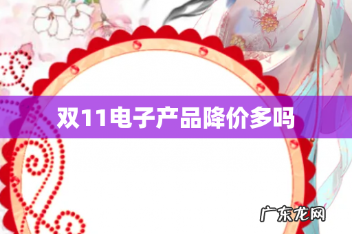 双11电子产品降价多吗