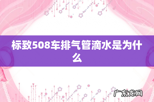 标致508车排气管滴水是为什么