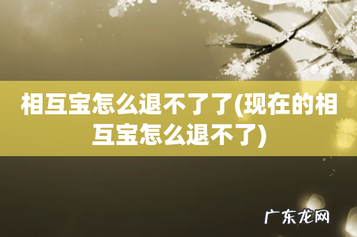 现在的相互宝怎么退不了 相互宝怎么退不了了