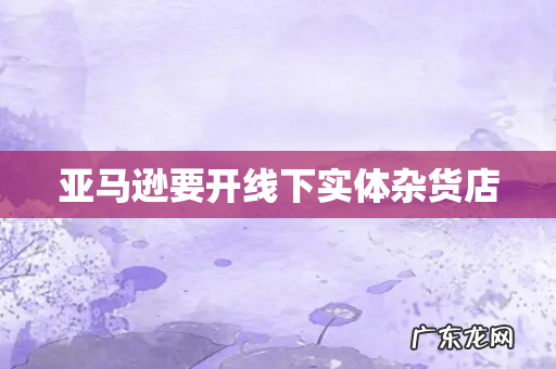 亚马逊要开线下实体杂货店