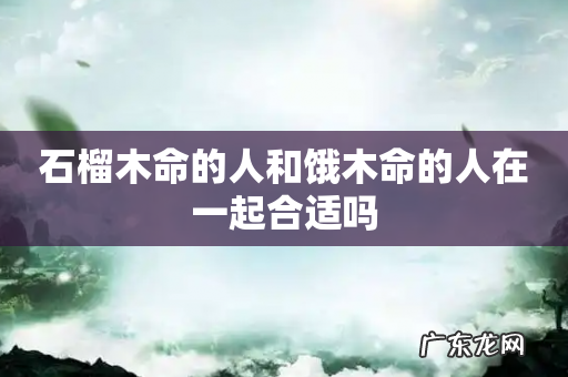 石榴木命的人和饿木命的人在一起合适吗