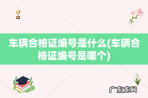 车辆合格证编号是哪个 车辆合格证编号是什么