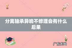 分离轴承异响不修理会有什么后果