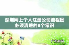 深圳网上个人注册公司流程图必须清楚的9个常识