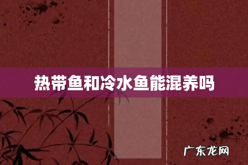 热带鱼和冷水鱼能混养吗
