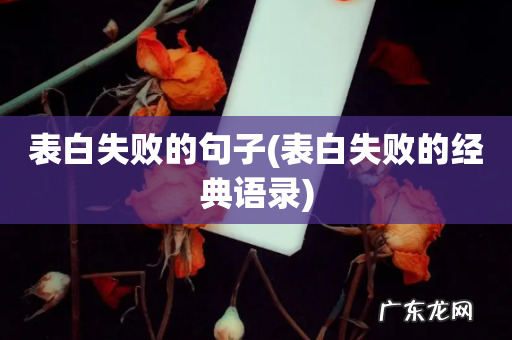 表白失败的经典语录 表白失败的句子