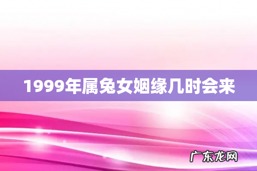 1999年属兔女姻缘几时会来