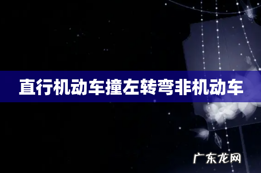 直行机动车撞左转弯非机动车