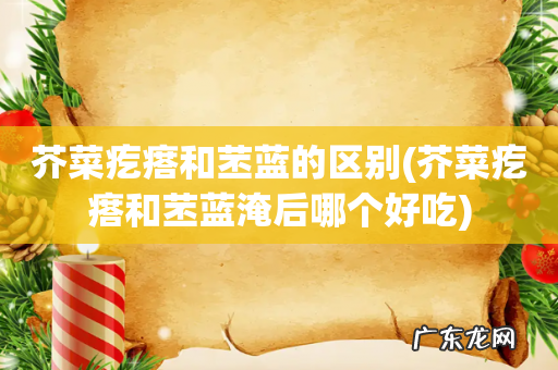 芥菜疙瘩和苤蓝淹后哪个好吃 芥菜疙瘩和苤蓝的区别