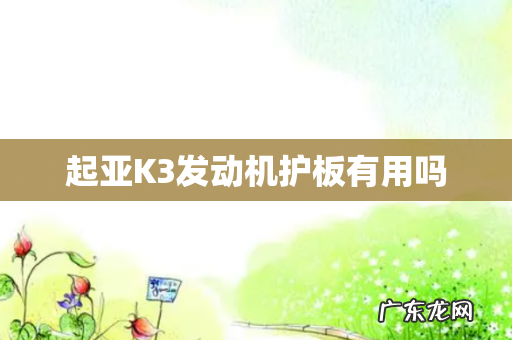 起亚K3发动机护板有用吗