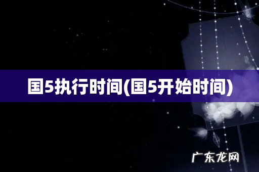 国5开始时间 国5执行时间