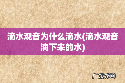 滴水观音滴下来的水 滴水观音为什么滴水