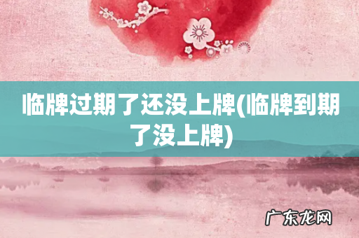 临牌到期了没上牌 临牌过期了还没上牌