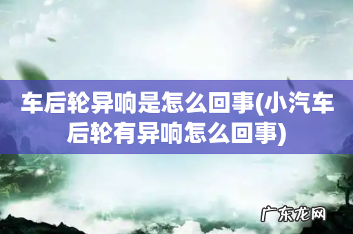 小汽车后轮有异响怎么回事 车后轮异响是怎么回事